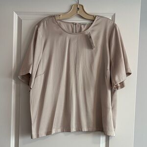 Abercrombie & Fitch Soft Beige Blouse, size extra large, new with tags